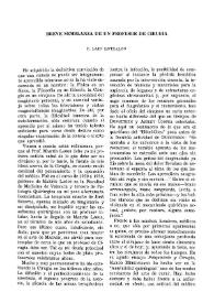 Breve semblanza de un profesor de cirugía / Pedro Laín Entralgo | Biblioteca Virtual Miguel de Cervantes