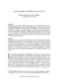 La novela ejemplar "La tía fingida", atribuida a Cervantes / Alfredo Rodríguez López Vázquez | Biblioteca Virtual Miguel de Cervantes