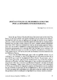 José Santugini: el humorista seducido por la señorita cinematografía / Santiago Aguilar Alavear | Biblioteca Virtual Miguel de Cervantes