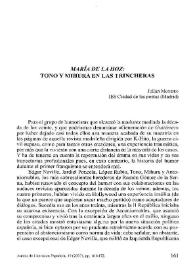 María de la Hoz: Tono y Mihura en las trincheras / Julián Moreiro | Biblioteca Virtual Miguel de Cervantes