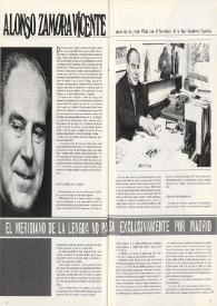 Alonso Zamora Vicente / Javier Villán | Biblioteca Virtual Miguel de Cervantes