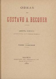 Obras de Gustavo A. Becquer. Tomo tercero | Biblioteca Virtual Miguel de Cervantes