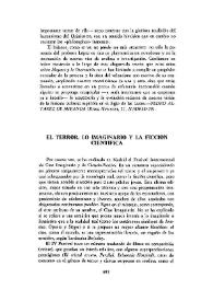 El terror, lo imaginario y la ficción científica / José Agustín Mahieu | Biblioteca Virtual Miguel de Cervantes