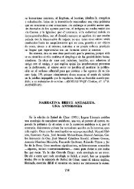 Narrativa breve andaluza. Una antología / Juan Quintana | Biblioteca Virtual Miguel de Cervantes
