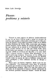 Picasso: problema y misterio / Pedro Laín Entralgo | Biblioteca Virtual Miguel de Cervantes