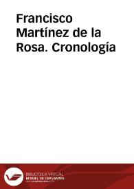 Francisco Martínez de la Rosa. Cronología | Biblioteca Virtual Miguel de Cervantes