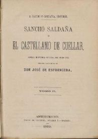 Sancho Saldaña ó El castellano de Cuellar, novela histórica original del siglo XIII. Tomo II / Espronceda | Biblioteca Virtual Miguel de Cervantes