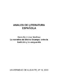 La narrativa de Silvina Ocampo: entre la tradición y la vanguardia / María Bermúdez Martínez | Biblioteca Virtual Miguel de Cervantes