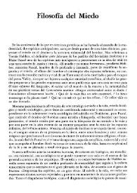 Filosofía del miedo / Jorge Uscatescu | Biblioteca Virtual Miguel de Cervantes