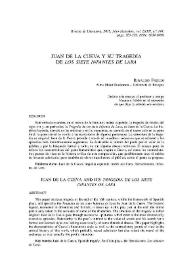 Juan de la Cueva y su "Tragedia de los siete Infantes de Lara" / Rinaldo Froldi | Biblioteca Virtual Miguel de Cervantes