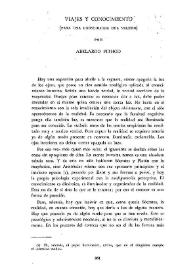 Viajes y conocimiento (Para una gnoseología del viajero) / Abelardo Pithod | Biblioteca Virtual Miguel de Cervantes