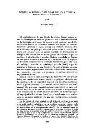 Sobre la posibilidad real de una teoría sociológica general / por Carlos Moyá | Biblioteca Virtual Miguel de Cervantes