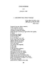 Cinco poemas / por Joaquín Puig | Biblioteca Virtual Miguel de Cervantes