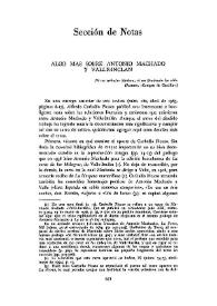 Algo más sobre Antonio Machado y Valle-Inclán / Allen W. Phillips | Biblioteca Virtual Miguel de Cervantes