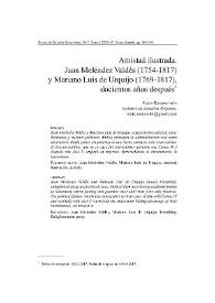 Amistad ilustrada: Juan Meléndez Valdés (1754-1817) y Mariano Luis de Urquijo (1769-1817), doscientos años después / Aleix Romero Peña | Biblioteca Virtual Miguel de Cervantes