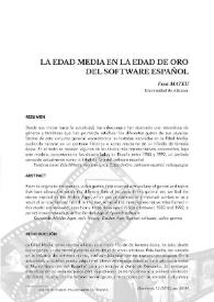 La Edad Media en la Edad de Oro del software español / Fran Mateu | Biblioteca Virtual Miguel de Cervantes