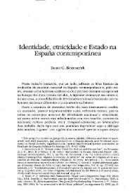 Identidade, etnicidade e Estado na España contemporánea / Xusto G. Beramendi | Biblioteca Virtual Miguel de Cervantes