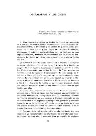 Las palabras y los dioses / Juan Pedro Quiñonero | Biblioteca Virtual Miguel de Cervantes