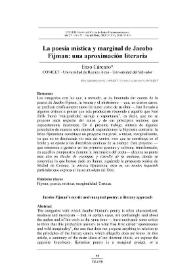 La poesía mística y marginal de Jacobo Fijman: una aproximación literaria / Enzo Cárcano | Biblioteca Virtual Miguel de Cervantes