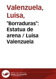 "Borraduras": Estatua de arena / Luisa Valenzuela | Biblioteca Virtual Miguel de Cervantes