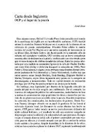 Carta de Inglaterra. OUP y el lugar de la poesía / Jordi Doce | Biblioteca Virtual Miguel de Cervantes