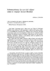 Sobreescrituras. "La cara del villano" como el "espejo" de "Las Meninas" / Adriana A. Bocchino | Biblioteca Virtual Miguel de Cervantes