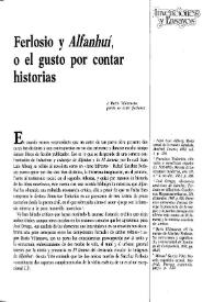 Ferlosio y "Alfanhuí" o el gusto por contar historias / Santos Sanz Villanueva | Biblioteca Virtual Miguel de Cervantes