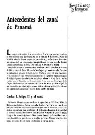 Antecedentes del canal de Panamá / Diómedes Núñez Polanco | Biblioteca Virtual Miguel de Cervantes