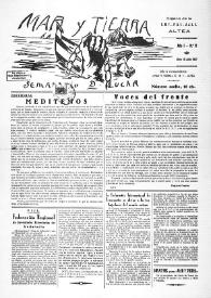 Mar y Tierra : Semanario de Lucha. Núm. 11, 10 de julio de 1937 | Biblioteca Virtual Miguel de Cervantes