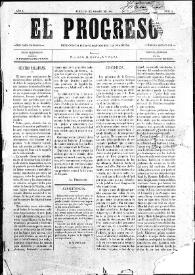 El Progreso : Periódico Democrático de la Marina. Núm. 1, 24 de agosto de 1884 | Biblioteca Virtual Miguel de Cervantes