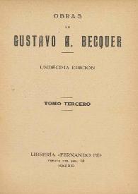 Obras de Gustavo A. Bécquer. Tomo tercero | Biblioteca Virtual Miguel de Cervantes