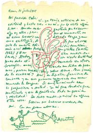 Carta de Rafael Alberti a Camilo José Cela. Roma, 11 de julio de 1965
 | Biblioteca Virtual Miguel de Cervantes