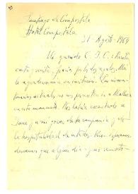 Carta de Jorge Guillén a Camilo José Cela. Santiago de Compostela, 31 de agosto de 1964
 | Biblioteca Virtual Miguel de Cervantes