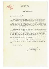 Carta de Max Aub a Camilo José Cela. México, 6 de mayo de 1970 | Biblioteca Virtual Miguel de Cervantes