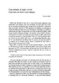 Una mirada al siglo XX. Entrevista con Pedro Laín Entralgo / Carlos Alfieri | Biblioteca Virtual Miguel de Cervantes