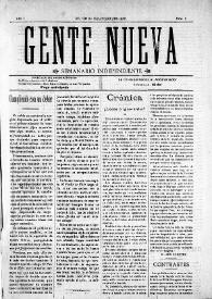 Gente Nueva : Semanario independiente (Elche). Año I, núm. 2, 28 de junio de 1903 | Biblioteca Virtual Miguel de Cervantes