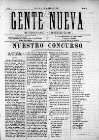 Gente Nueva : Semanario independiente (Elche). Año I, núm. 5, 19 de julio de 1903 | Biblioteca Virtual Miguel de Cervantes