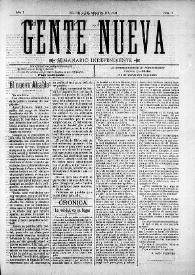 Gente Nueva : Semanario independiente (Elche). Año I, núm. 7, 2 de agosto de 1903 | Biblioteca Virtual Miguel de Cervantes