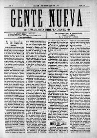 Gente Nueva : Semanario independiente (Elche). Año I, núm. 16, 4 de octubre de 1903 | Biblioteca Virtual Miguel de Cervantes
