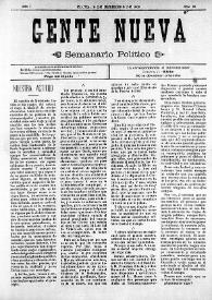 Gente Nueva : Semanario independiente (Elche). Año I, núm. 26, 13 de diciembre de 1903 | Biblioteca Virtual Miguel de Cervantes