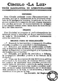 Círculo "La Luz". Unión barcelonesa de Librepensadores | Biblioteca Virtual Miguel de Cervantes