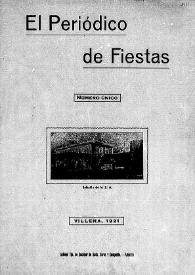 El Periódico de Fiestas (Villena) : número único | Biblioteca Virtual Miguel de Cervantes