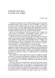 Carta de Costa Rica. El paraíso entre comillas / Carlos Cortés | Biblioteca Virtual Miguel de Cervantes