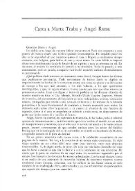 Más información sobre Carta a Marta Traba y Ángel Rama / Augusto Roa Bastos