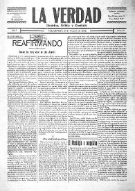 La Verdad : doctrina, crítica y combate (Villajoyosa). Núm. 10, 3 de septiembre de 1932 | Biblioteca Virtual Miguel de Cervantes
