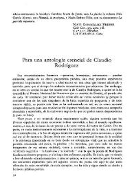 Para una antología esencial de Claudio Rodríguez / José Olivio Jiménez | Biblioteca Virtual Miguel de Cervantes