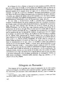 Góngora en Rumanía / Jorge Uscatescu | Biblioteca Virtual Miguel de Cervantes