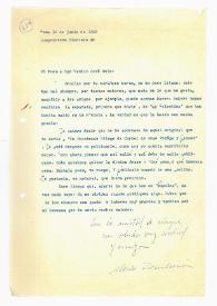 Carta de María Zambrano a Camilo José Cela. Roma, 10 de junio de 1963
 | Biblioteca Virtual Miguel de Cervantes