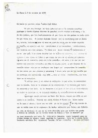 Carta de María Zambrano a Camilo José Cela. Crozet-par-Gex, Francia, 19 de octubre de 1969
 | Biblioteca Virtual Miguel de Cervantes
