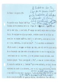 Carta de María Zambrano a Camilo José Cela. Crozet-par-Gex, Francia, 4 de agosto de 1974
 | Biblioteca Virtual Miguel de Cervantes